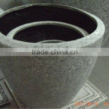 S3640 Outdoor Natural Stone Look Fiber Glass Flower Pot photo-3