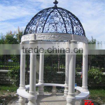 Garden gazebo with metal roof