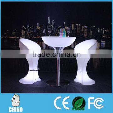 High Led Cocktail Table Metal Table With Chair for Event