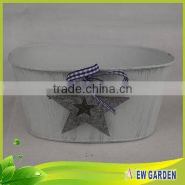 White and Green 12 Inch Flower Pot Or Any Size Welcome OEM photo-6