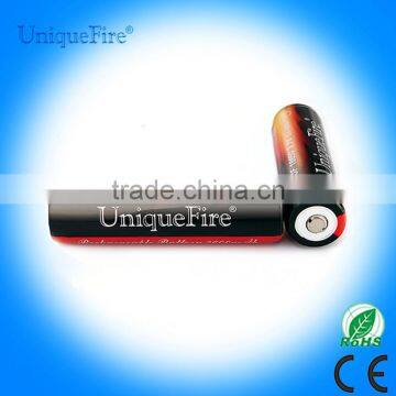 Uniquefire rechargeable waterproof 18650 lithium battery