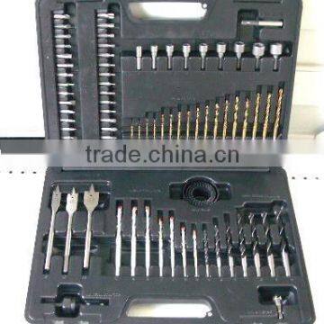 80pcs drill bits set hand tools tool kit in blow plastic case