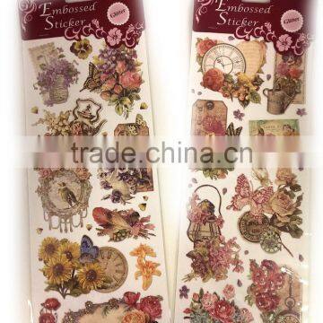Embossed Sticker, Antique Elegance Design Sticker for Decoration, Classic Decorative Shinny Glitter Sticker photo-6