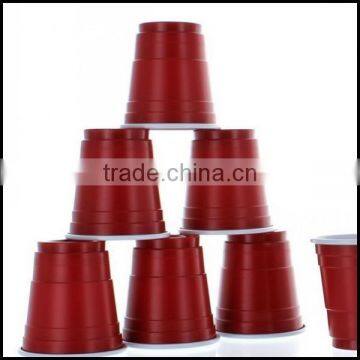 Mini Red Cups Plastic 2 oz Shot Glasses College Party Disposable plastic goblet beverage cups wholesale