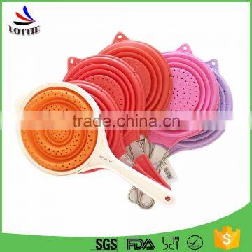 Wholesale Kitchen Silicone Collapsible Strainer Colander photo-4