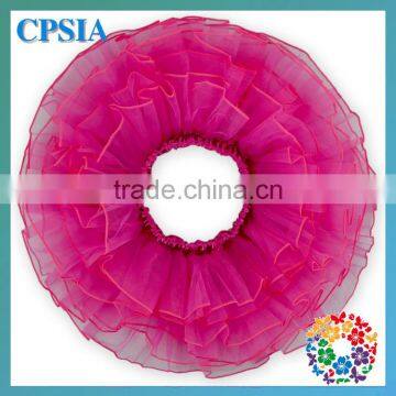 2015 Adorable Little Girls Mini Skirt Hot Pink Chiffon Young Girls Mini Skirt For Summer