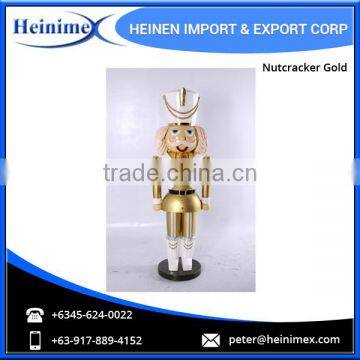 New Arrival Creative High Quality Handmade Gold Color Nutcracker for Christmas