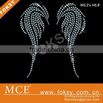 Custom rhinestone angel wing transfer