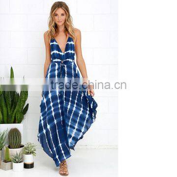 Wholesale Bohemian Style Tie Dye Maxi Dress