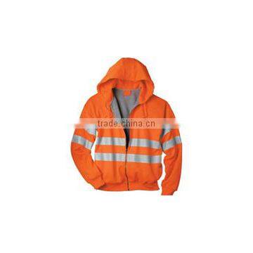 Orange Color Hi Vis Hooded Shirts