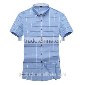 2016 New Fashion Cotton Men Dress Business Shirt Slim Fit Shirts For Men Short Sleeve Shirts photo-6