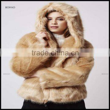 wholesale women's winter clothing and luxury ladies faux fox fur coat for girls