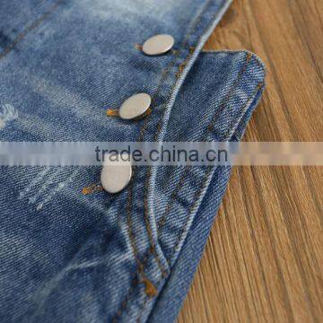 2017 Wholesale Ripped Jeans Little Girls Summer Denim Straps Shorts With Fringe photo-4