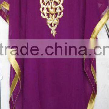 PURPLE gold kaftan COVER UP