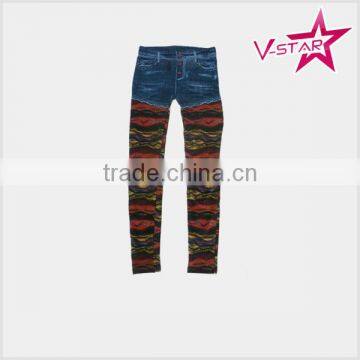 Ladies nice design full length printed legging