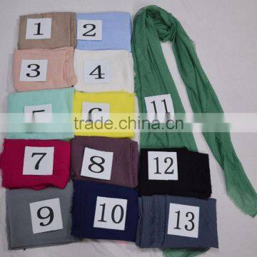 2017 Fashion Hot Popular Rayon Lady Summer Plain Solid Viscose Voile Scarf photo-4