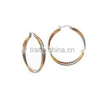 Artificial Gold Plated Hoop Earrings