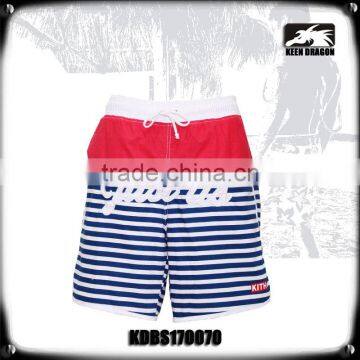 Cotton Stripes Digital Print Mens Swimsuits With Full Mesh Lining photo-2