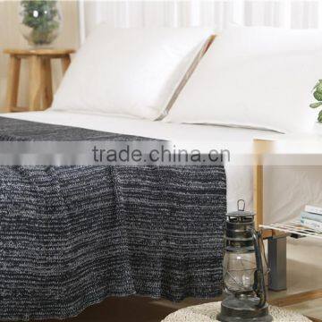 2016 best seller 2 marled color knit throw blanket