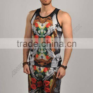 Apparel Wholesale Custom Printed 100 Polyester Tank Tops photo-4