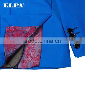 ELPA Designer 3 Piece Fashion Formal Blue Flower Kids Boys Slim Fit Suit photo-6