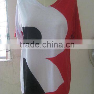 Mens cotton V-neck T-shirts FR001