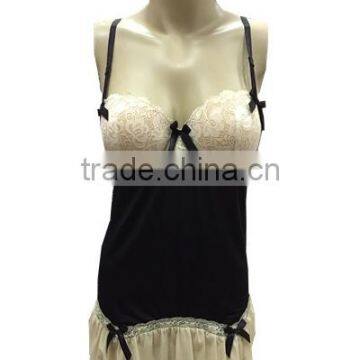 Shantou Little Lace on Top Night Wear Baby Doll Sexy Lingerie Rose Team Www.xxx.photo.com photo-3