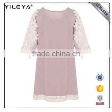 Lace Design Half Sleeve Dress,shift Dresses,casual Shift Dresses photo-5