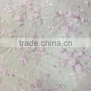 2016 Fashion Lace Fabric 1yard/ 7 Color Optional French Tulle Embroidered Flower Transparent Net For Wedd photo-6