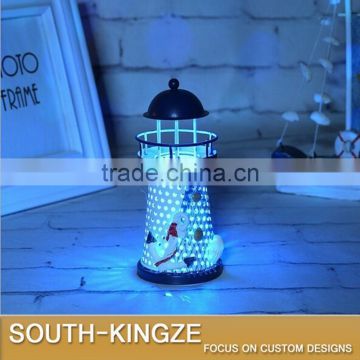 LED Lightable Iron Metal Lighting Tower Desktop Decoration