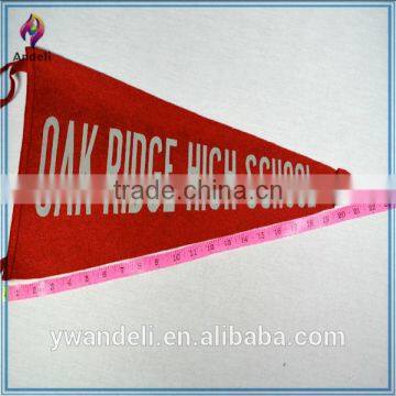 Vintage OAK RIDGE HIGH SCHOOL Felt Vintage Pennant Flag 23.5 Inches Simple Red photo-3