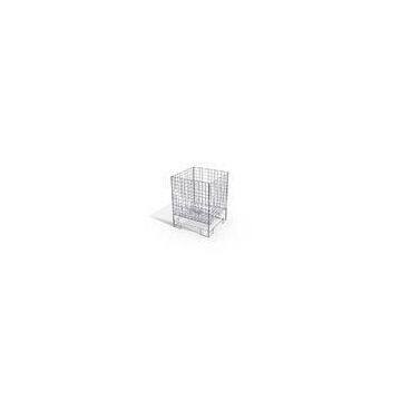 Custom commercial Wire display shelving / square dump bins for storage merchandise