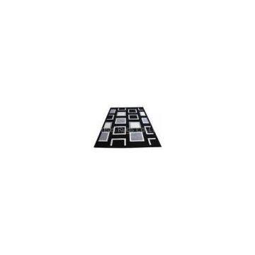 Black, White Hall Floor Rugs Acrylic Modern Area Rug Carpet With Concise Pattern