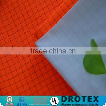 EN1149-3 ESD FR fabric for FR workwear PU Coated Flame Retardant Fabric/ 240gsm Polyester FR ESD fabric