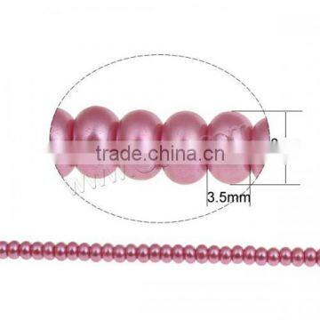 Hot Sale Glass Pearl Beads Jewelry Making Beads Bulk Bead Rondelle Rim Crow Roller Stoving Varnish Bright Rosy Pearl 948418 photo-3