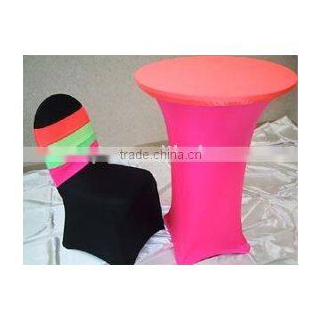 pandex chair cover and cocktail table cover for wedding party and banquet