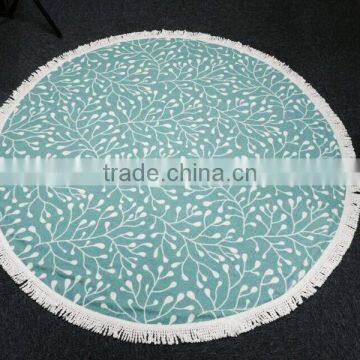 Custom Printed Round Digital Stamp High Quality 150CM Diameter Velour Beach Towel photo-4