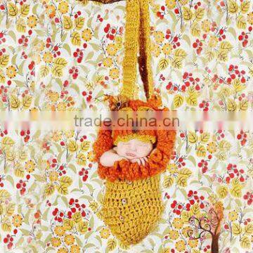 Newborn Baby Crochet swaddle Knitted Sleeping Bag Photography Props M7042609