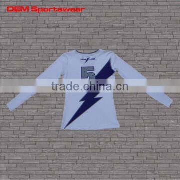 Professional white custom design volleyball jersey for girls