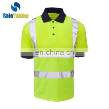 hi vis fluorescence traffic safety t-shirt