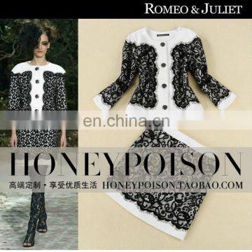 2014 european latest style lace casual dress designs