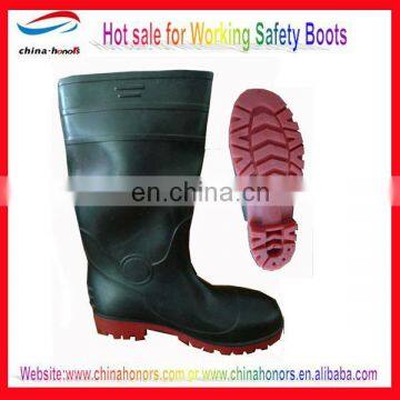 cheap steel toe cap work boots/pvc safety boots s5/safety rain boots