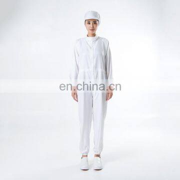 SANXIA White 100%Polyester Jumpsuit Food Factory Worker Wear