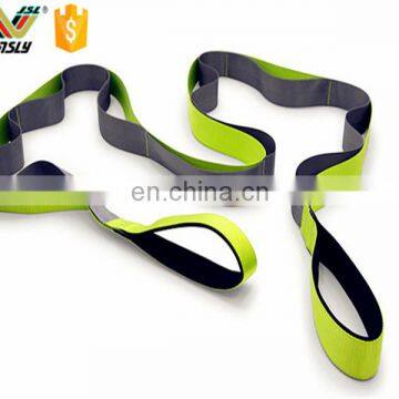Yoga Workout Elastic Nylon Ballet Stretch Strap Band with 10 Flexible Loops