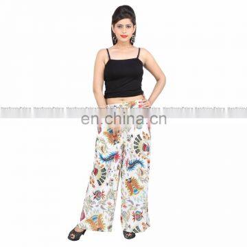 New Ladies Wear Floral Printed Loose Beach Boho Vintage Style Trousers Straight Leg Palazzo Long Unisex Yoga Pants