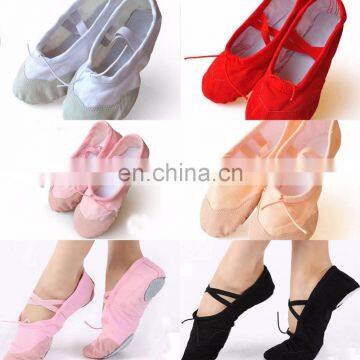 BestDance Child Adult Canvas Belly Ballet Dance Shoes Slippers Pointe Dance Gymnastics OEM