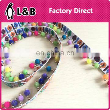 High quality new design popular pom pom lace trimming