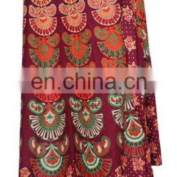 2015 Hot sale floral skirt, long cotton maxi skirt,cotton wrap aroud skirts ladies