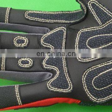Top Quality Cow Genuine Leather Rescue Mechanics Firemen Gloves 2017 photo-6