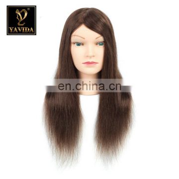 top quality teaching mannequin head with human hair Customizable 100% human hair training doll head For Hairdresser